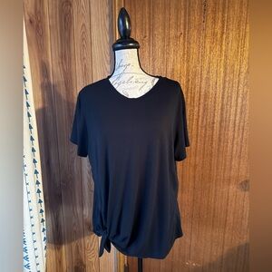 Classic Black Short Sleeve Women's Top